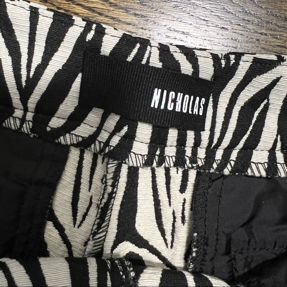 Nicholas Zebra Pattern Brocade Shorts - image 3